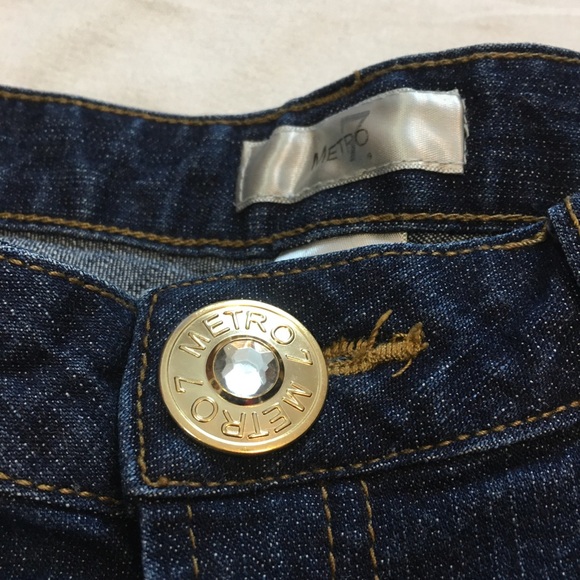 Y2K Rhinestone Accented Metro 7 Jeans, 6 - Picture 7 of 8